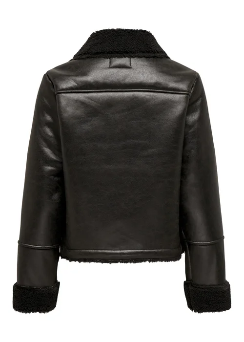 JDY Chocolate Brown Shearling Jacket - 8 Image 7