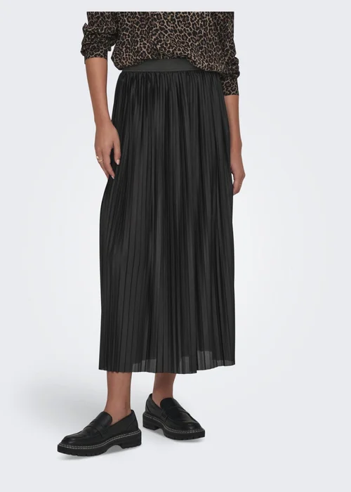 JDY Black Pleated Skirt - Size 8 Image 3