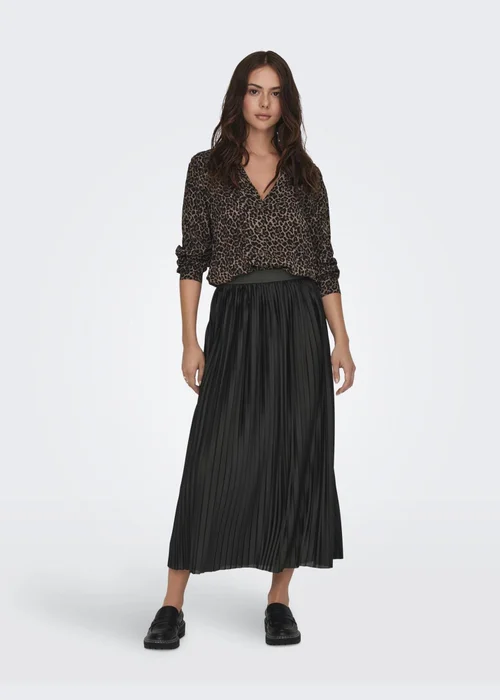 JDY Black Pleated Skirt - Size 8 Image 1
