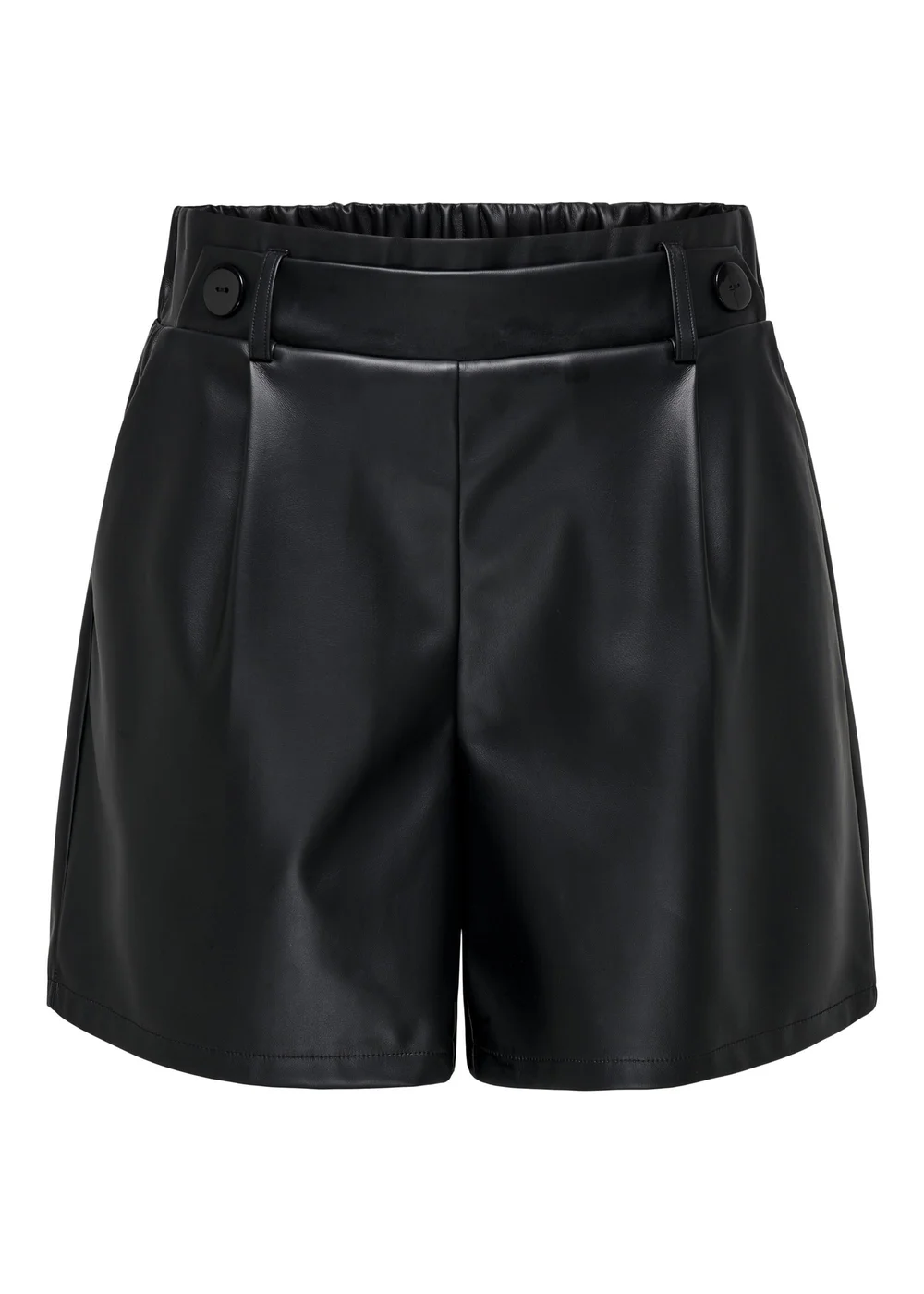 JDY Black Leather Look Shorts - 8 Image 5