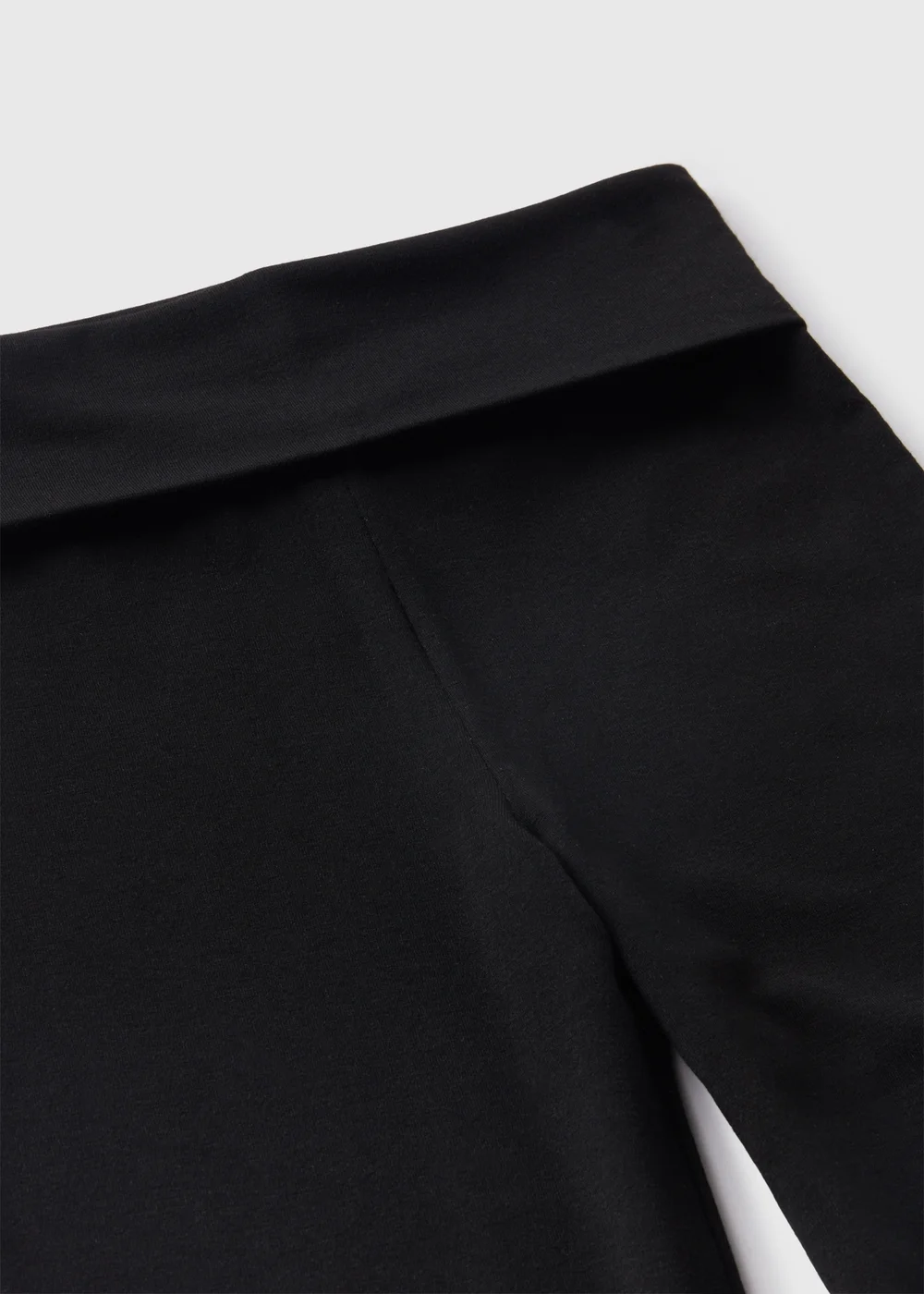 Girls Black Jersey Fold Over Flare Trousers (7-15yrs) - 8 Yrs Image 2
