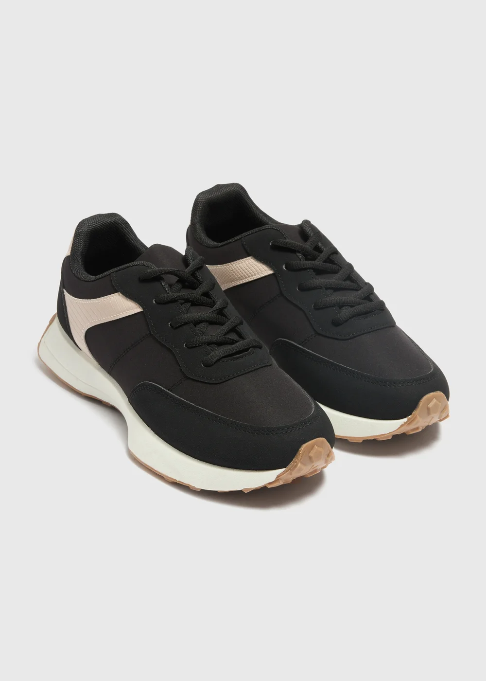 Black Retro Runner Trainers - 6 Image 1