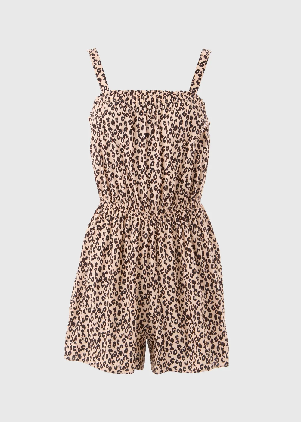 Brown Leopard Print Playsuit - 8 Image 5