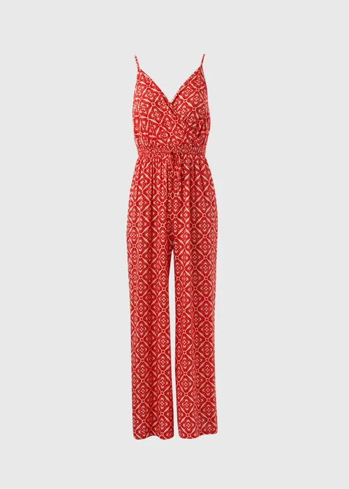 Red Aztec Pattern Jumpsuit - 8 Image 5