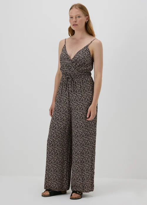 Monochrome Ditsy Floral Jumpsuit - 8 Image 1