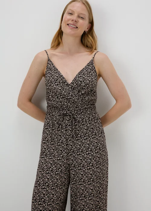 Monochrome Ditsy Floral Jumpsuit - 8 Image 3