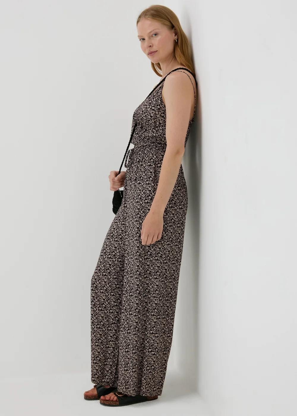 Monochrome Ditsy Floral Jumpsuit - 8 Image 4