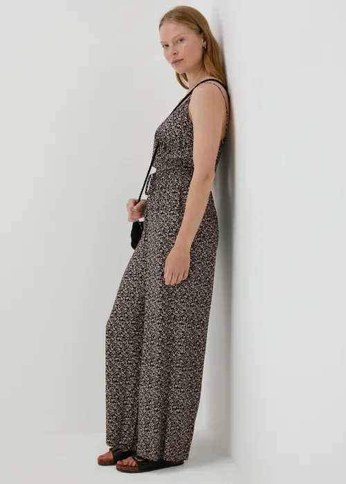 Monochrome Ditsy Floral Jumpsuit - 8 Image 4