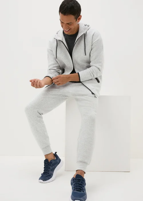 Souluxe Grey Tech Zip Up Hoodie - XS Image 2