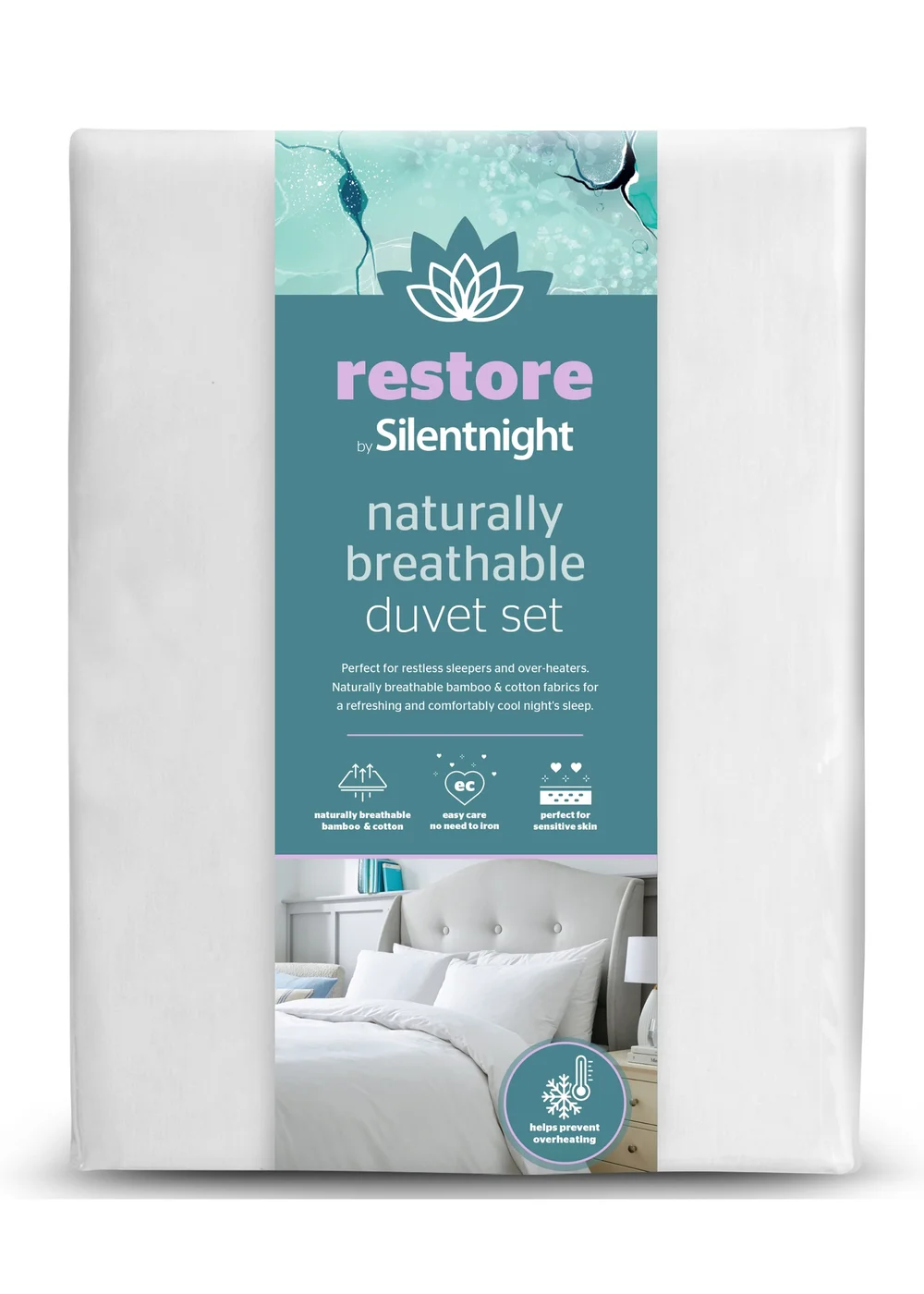 Silentnight White Cooling Duvet Set - King Image 1