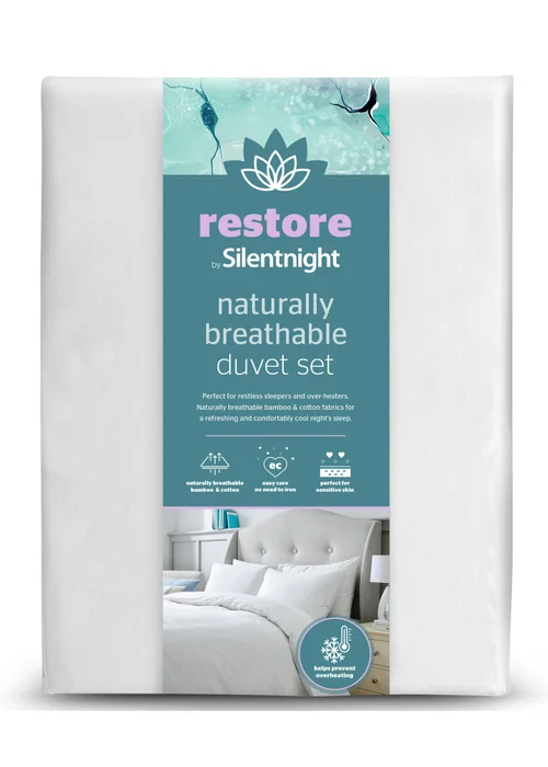 Silentnight White Cooling Duvet Set - King Image 1