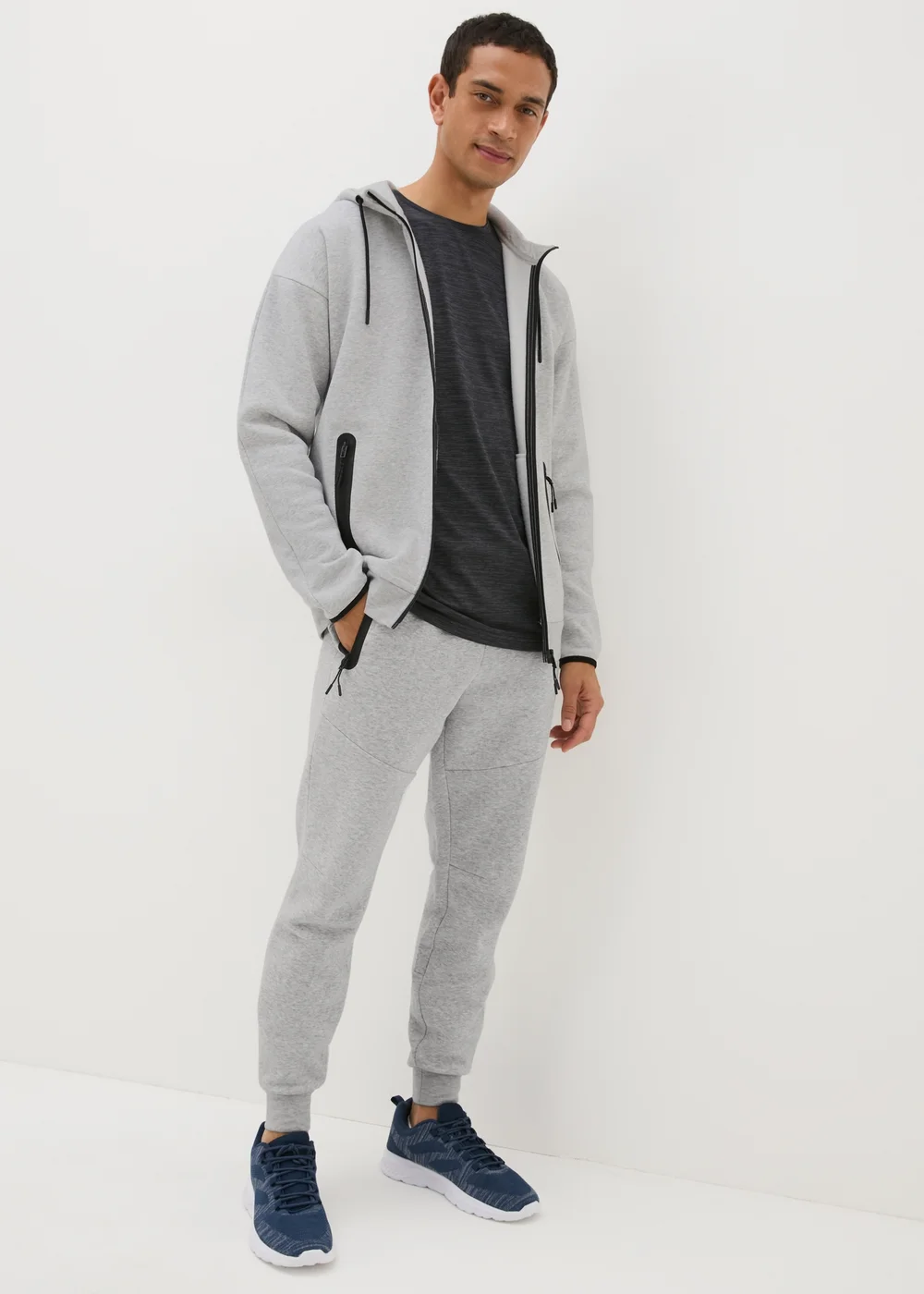 Souluxe Grey Tech Jogging Bottoms - XS Image 2