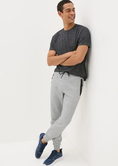 Souluxe Grey Tech Jogging Bottoms - XS Image 3