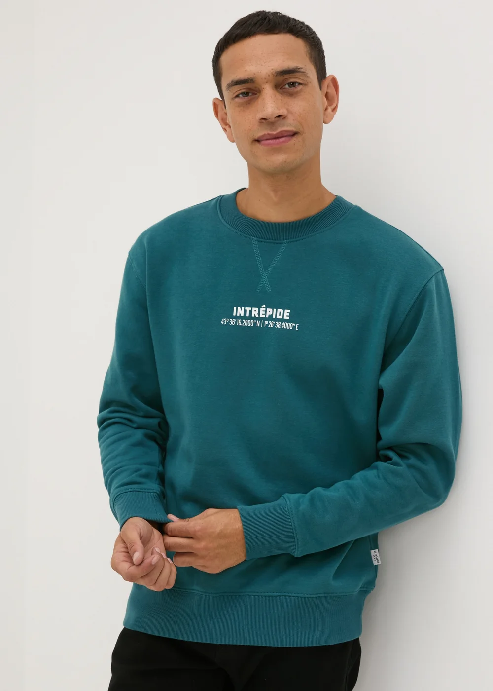 Teal Intrepide Relaxed Sweatshirt - Small Image 1