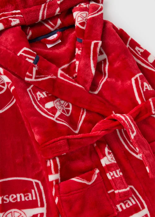 Arsenal F.C. Kids Red Dressing Gown (7-13yrs) - Age 7 Years Image 2