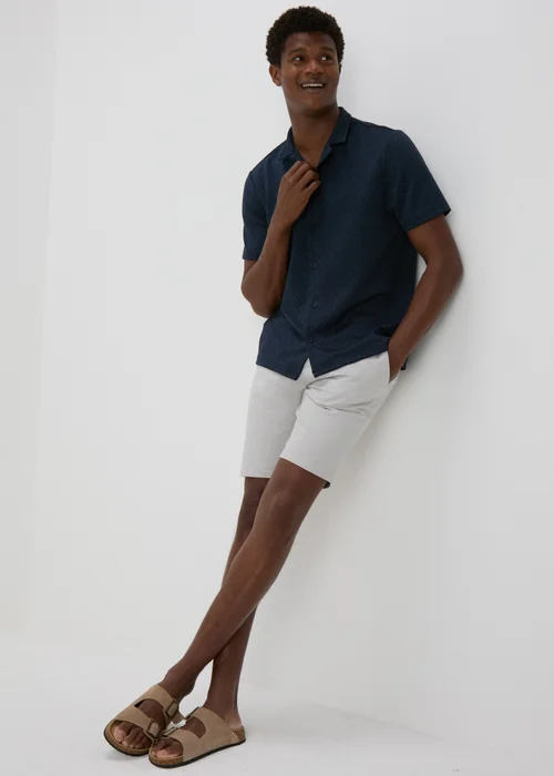 Navy Textured Shirt - S Image 4