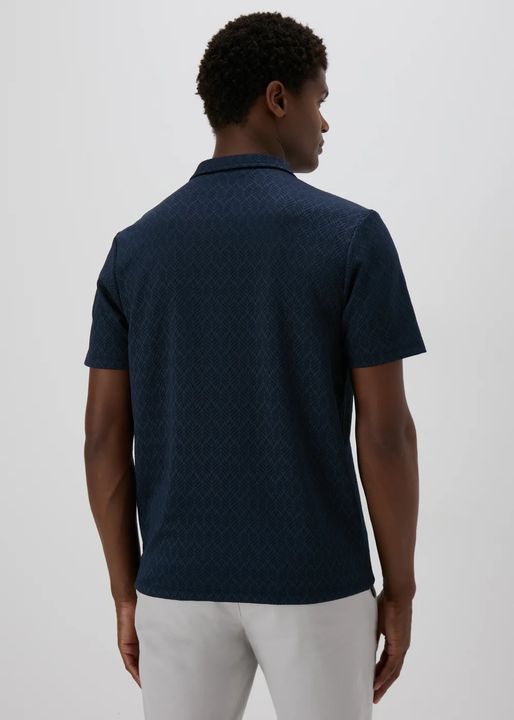 Navy Textured Shirt - S Image 2