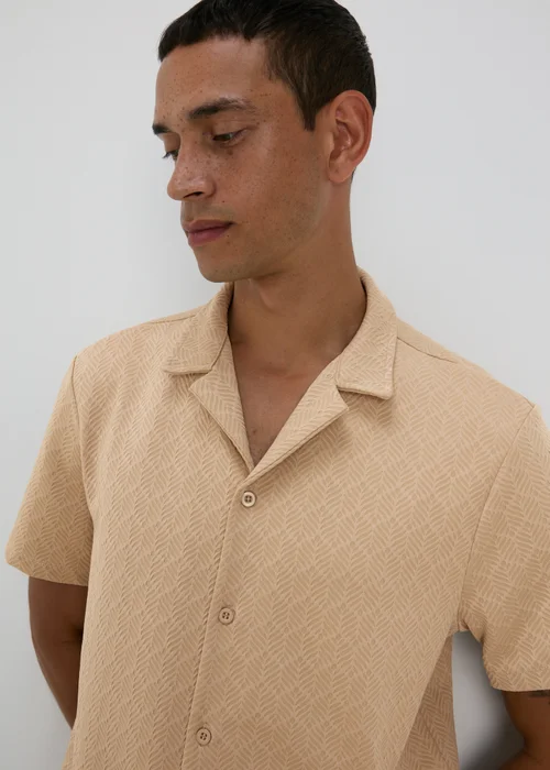 Stone Textured Jersey Shirt - S Image 3