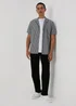 Black Stripe Textured Shirt - S Image 1