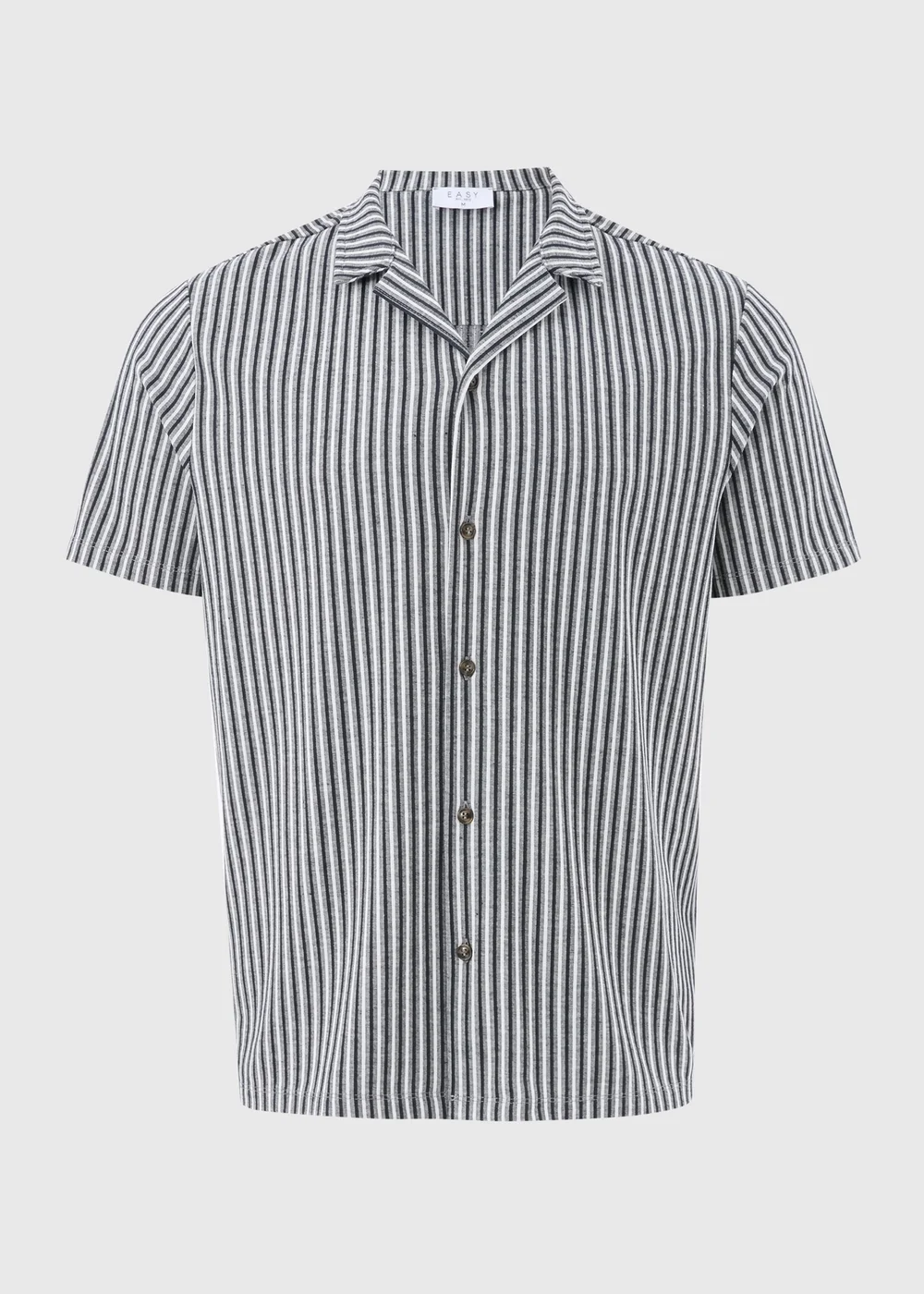 Black Stripe Textured Shirt - S Image 5