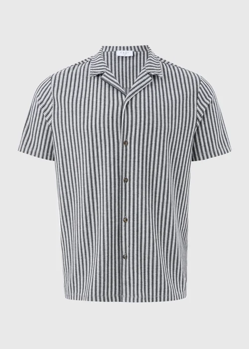 Black Stripe Textured Shirt - S Image 5