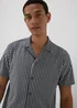 Black Stripe Textured Shirt - S Image 3