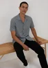 Black Stripe Textured Shirt - S Image 4