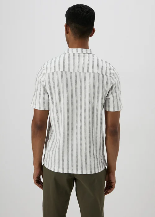 Ecru Stripe Textured Shirt - S Image 2