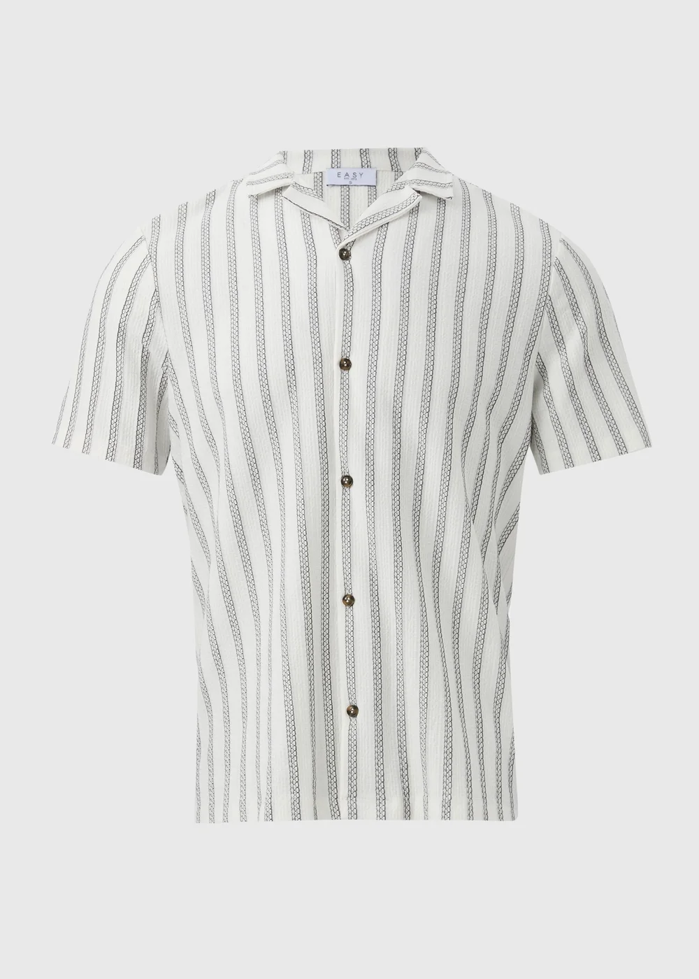 Ecru Stripe Textured Shirt - S Image 5