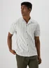 Ecru Stripe Textured Shirt - S Image 3