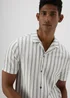 Ecru Stripe Textured Shirt - S Image 1