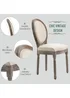 HOMCOM Cream Elegant Dining Chairs Set of 2 (51cm x 55cm x 96cm) - One Size Image 4