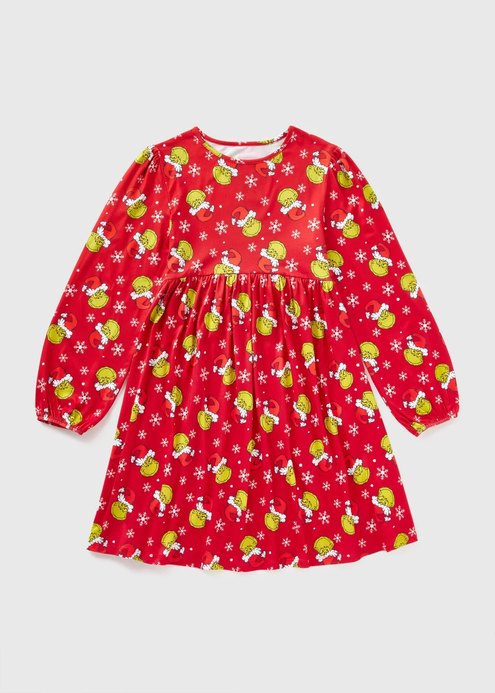 Grinch Girls Red Christmas Dress (1-13yrs) - 1 half year to 2 Image 2