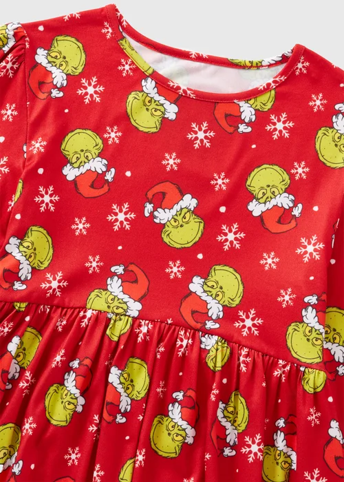 Grinch Girls Red Christmas Dress (1-13yrs) - 1 half year to 2 Image 3