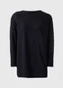 Navy Sparkle Yarn Long Sleeve Top - Small Image 3