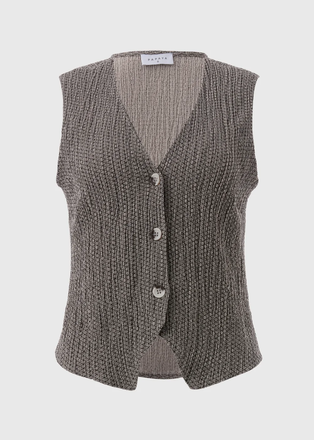 Grey Textured Co Ord Waistcoat - 8 Image 5