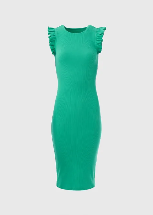 Green Heavyweight Ruffle Ribbed Vest - Size 8 Image 5