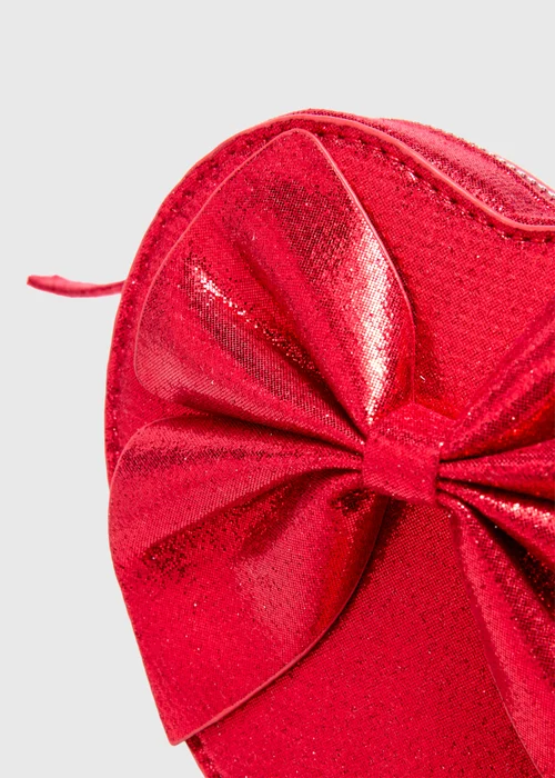 Girls Red Heart Shape Cross Body Bag - One Size Image 2