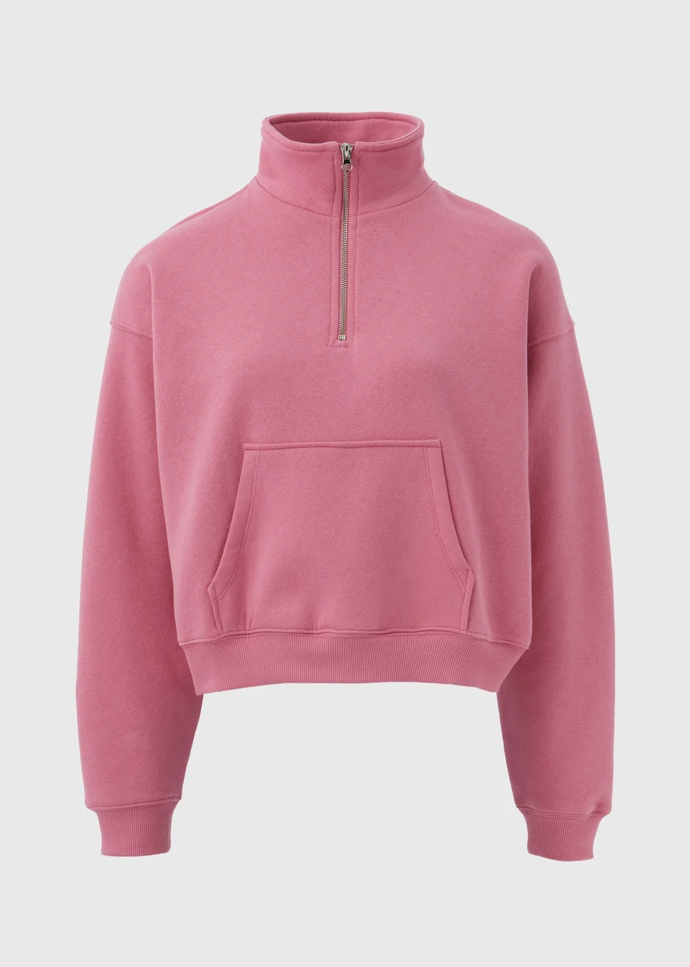 Pink Zip Cropped Sweatshirt - Small Image 5