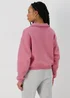 Pink Zip Cropped Sweatshirt - Small Image 2