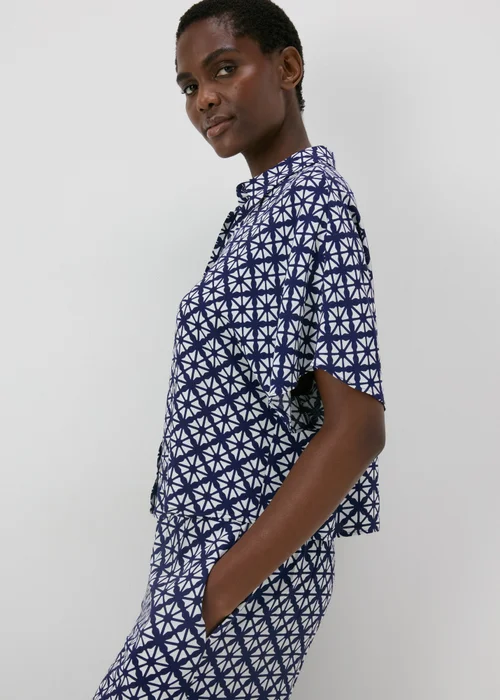 Navy Patterned shirt - 8 Image 1