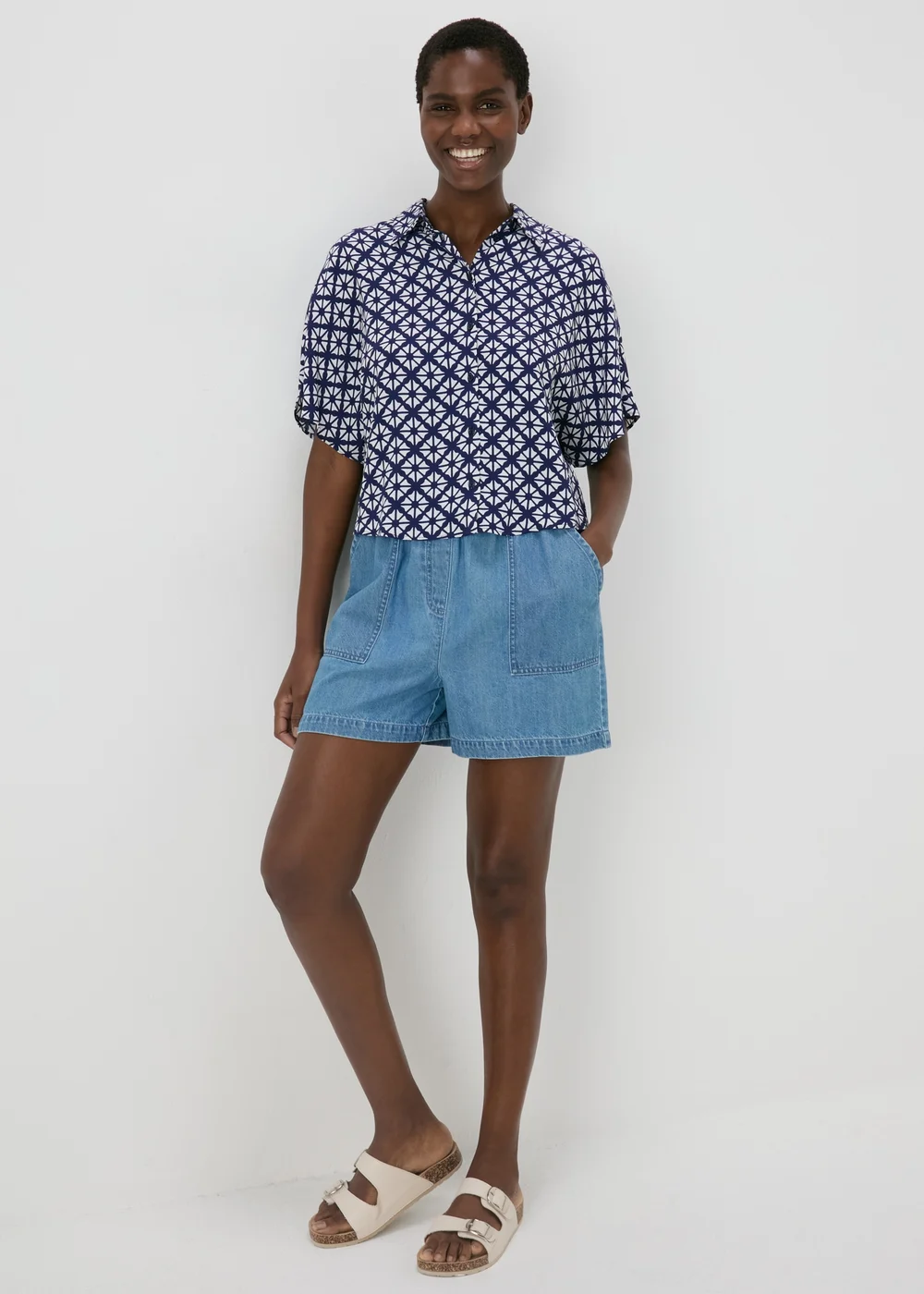 Navy Patterned shirt - 8 Image 4