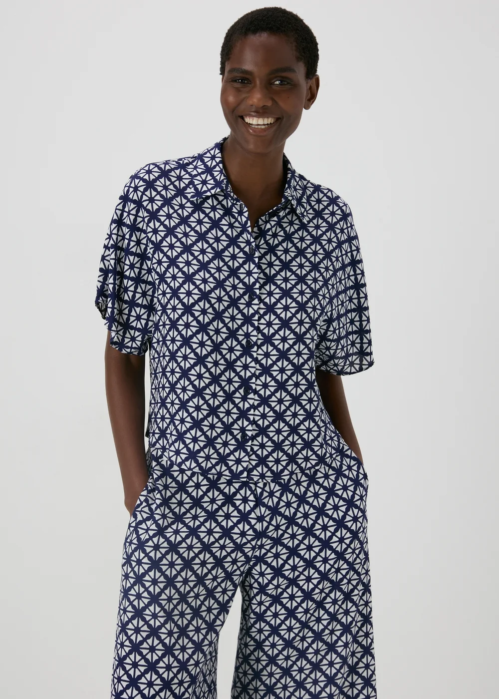 Navy Patterned shirt - 8 Image 3