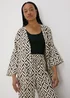 Monochrome Pattern Kimono - 8 Image 3