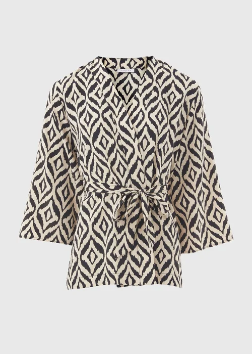 Monochrome Pattern Kimono - 8 Image 5
