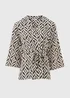 Monochrome Pattern Kimono - 8 Image 5
