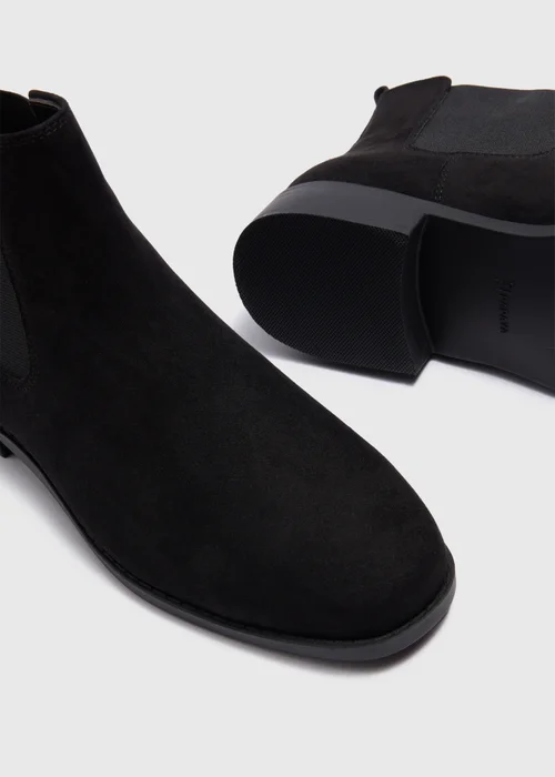 Black Wide Fit Chelsea Boots - Size 3 Image 2