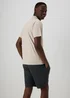 Souluxe Grey Patterned Zip Polo Shirt - S Image 2