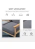 HOMCOM Grey Minimalistic Accent Chair with Linen Cushions (64cm x 70cm x 72cm) - One Size Image 4