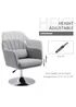HOMCOM Grey Stylish Retro Linen Swivel Tub Chair (60cm x 60cm x 91cm) - One Size Image 4